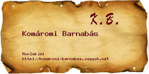 Komáromi Barnabás névjegykártya